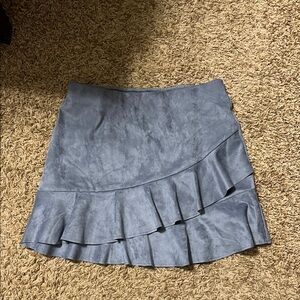 Naked Zebra Asymmetrical Blue Skirt